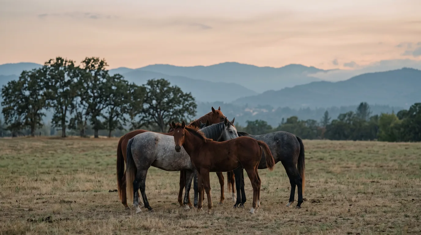 Chevaux en liberté, Haras des Patras, Drôme